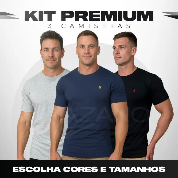 Kit 3 Camisetas Masculina - Polo Rаlрh Lаurеn